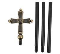 SAFIGLE Roman Pope Cross Scepter Staff Prop for Adults and Religious Costume Accessory for Priests Halloween Masquerade and Party Roleplay