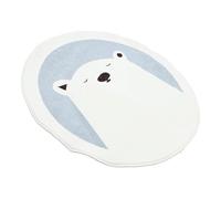 SAFIGLE Round Cartoon Play Rug with Adorable Animal Design Soft Non-slip Crawling Mat for Bedroom and Tent Washable and Skin-friendly Carpet