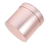 SAFIGLE Round Mini Bouquet Box Rose Gold Flower Holder Durable Present Bucket Elegant Floral Gift Packaging for Weddings Birthdays and Special Occasions
