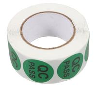 SAFIGLE Round Self-Adhesive Qc Pass Labels for Warehouse Inventory Stickers Per Quick Application Quality Control Stickers for Production and Product Testing