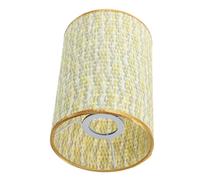 SAFIGLE Rustic Woven Barrel Lamp Shade for Table Lamps Colorful Fabric Drum Lampshade with Weaving Craftsmanship Soft Light Diffuser for Bedroom Living Study Decor