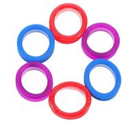 SAFIGLE Scissors Finger Cots 6Pcs Soft Silicone Inserts for Thumb Grip Non-Slip Surface for Pet Grooming Shears and Hairdresser Scissors in Red Blue Purple