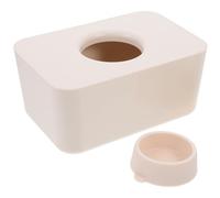 SAFIGLE Sealed Beige Silicone Wet Tissue Box Cover Lid, Rectangular Tissue Holder for Home and Car, Moisture-Proof Napkin Storage Case