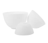 SAFIGLE Silicone Mixing Bowls Set 3 Pieces White Small Medium Large Anti-drop Mask Bowls for DIY and Hair Treatments Home Facial Care