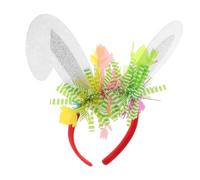 SAFIGLE Silver Rabbit Ears Headband Easter Bunny Costume Cosplay Cute Cartoon Hairband for Adult Boys and Girls Party Wear
