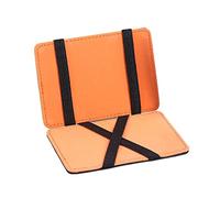 SAFIGLE Simple Orange PU Leather Wallet for Men Multi Card Magician Props Stylish Clutch for Credit Cards Ids Cash More for Daily Use Special Occasions