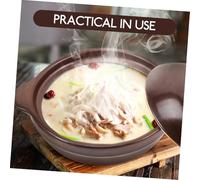 SAFIGLE Small Ceramic Casserole Pot with Lid for Stewing and Rice Noodles High Temperature Resistant Kitchen Cookware for Home and Commercial Use Easy to Clean Food Stew Cooking Pot