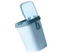 SAFIGLE Small Nordic Style Plastic Garbage Bin 8L with Lid Press Button Waste Basket for Toilet and Kitchen Use for Household and Office