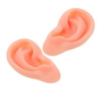 SAFIGLE Soft Silicone Human Ear Model for Piercing Practice Realistic Skin Texture Reusable Training Tool for Beginners Flexible Fake Ear for Jewelry Display and Skill Development