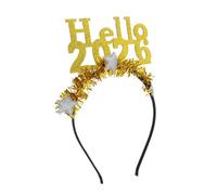 SAFIGLE Sparkle Hello Glitter Hair Headband Year Hair Accessories for Party Celebrations Lightweight Comfortable Nye Photo Prop for Friends Family