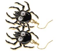 SAFIGLE Spider Earrings Black Alloy Drop Dangle Earrings for Women and Teen Halloween with Creative and Playful Design, for Halloween Parties and Occasion