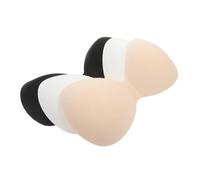 SAFIGLE Sponge Pads Bra Inserts Cup Inserts 3Pcs Thin U-Shaped Integrated Invisible Removable for Women Black Skin Colour Enhanced Support Stability Breathable Pads for Yoga Sports