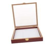 SAFIGLE Square Shadow Box Frame with Depth Acrylic Cover Display Case for Insect and Butterfly Specimens Wedding Keepsake and Botanical Collection Showcase Hinged Lid for Easy Access and