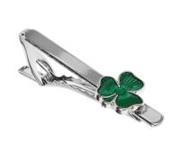 SAFIGLE St Patrick's Day Outfits Men Shamrock Pin for Suit Accessory Metal Decorative Tie Clip for Banquets