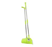 SAFIGLE Stainless Steel Broom and Dustpan Kit for Home Cleaning Sturdy Floor Sweeping Tool Soft Bristles for Indoor Use
