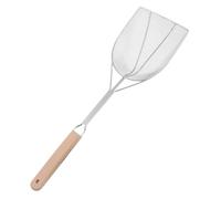 SAFIGLE Stainless Steel Kitchen Oil Strainer Spoon with Heat-Resistant Wooden Handle Fine Mesh Skimmer for Frying Boiling and Draining Efficient Grease Separator for French Fries and