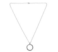 SAFIGLE Stainless Steel Round Locket Pendant with Chain, 25Mm Openable Memory Photo Charm Necklace for DIY Jewelry, Bridal Wedding Bouquet Keepsake, Glass Floating Pendant