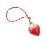 SAFIGLE Strawberry Shaped 6-hole Ac Ocarina for Children, Beginner Practice Wind Instrument, Creative Fruit Design Musical Toy