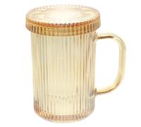 SAFIGLE Striped Glass Water Mug Lightweight Drinking Cup for Home Juices Tea Transparent Cup Random Color