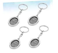 SAFIGLE Sturdy Metal Keychains Oval Photo Frames Creative Decor Keychain for Keychain Hanging for Present
