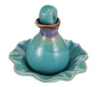 SAFIGLE Stylish Ceramic Essential Oil Bottle Tray Set Kit for Decor for Essential Oils Perfumes and Home Storage Chic Design for Bathroom and Dressing Table