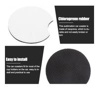SAFIGLE Sublimation Blank Coasters 50Pcs White Non-Slip Resistant Cup for DIY Accessories and Drink Holders
