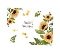 SAFIGLE Sunflower Wall Decal Self-Adhesive Floral Stickers for Living Bedroom Nursery DIY Home Wall Decor Easy Peel and Stick Summer Flower Wallpaper