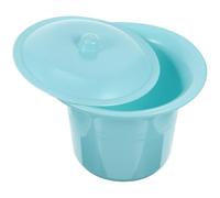 SAFIGLE Thickened Plastic Chamber Pot with Lid for Collection, Easy to Clean Pp Material Bedpan and Babies, Blue Multifunction Pot Suitable for Family Use