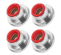 SAFIGLE Threaded Barbell Collar Home Gym for Dumbbell Rod and Weight Plates 4pcs Dumbbell Collars Screw Design Steel Silver Quick Installation Secure Locking Weightlifting Beginners