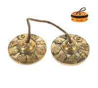 SAFIGLE Tibetan Meditation Bell Hand Percussion Instrument Chakra Sound Cymbals for Adults