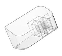 SAFIGLE Transparent Acrylic Cosmetic Storage Box with Moving Compartments Organizer for Makeup Brushes Lipstick Creams Vanity Container for Cosmetics and Beauty Essentials