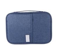 SAFIGLE Travel Document Organizer Bag Large Navy Passport Pouch for Id Credit Cards Cash Multi Pocket Design for Secure Storage While Traveling