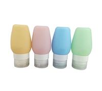 SAFIGLE Travel Shampoo Bottles 4pc Tpe Travel Set Leakproof Portable for Toiletries Silicone Tubes
