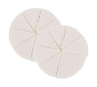 SAFIGLE Triangle Latex Powder Puff Wedge Makeup Sponges 2 Sets White Dual-use Dry Wet Facial Makeup Applicator Tools for Women