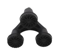 SAFIGLE Tripod Walking Cane Tip Replacement for Elderly Black Plastic Anti-slip Cane Foot with Shock-absorbing Support and Easy Installation for Safety on Slippery Tiles and Rough Outdoor