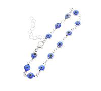 SAFIGLE Turkish Blue Eye Evil Eye Bracelet for Women Unique Beaded Charm Jewelry Symbolizing Luck Protection Elegant Silver Design