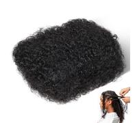 SAFIGLE U Shaped Wig Curly Human Braiding Hair Extensions Fluffy Texture and Repairing Wigs Feature, 30g Afro Human Hair Fashion Hairpiece Dreadlocks for Occasions and DIY Styling