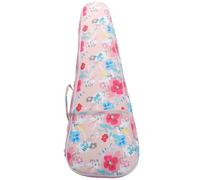 SAFIGLE Ukulele Carry Bag with Thickened Padding Zippered Music Instrument Pouch Lightweight Protective Case with Stylish Pink Floral Print for Outdoor Storage and Travel