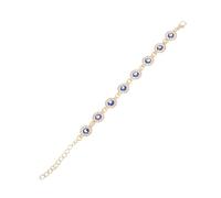 SAFIGLE Unisex Evil Eye Bracelet Blue Eye Charm Wrist Jewelry with Gold Accents Stylish Hand Chain for Protection and Luck Fashion Accessory for Men Women