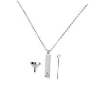 SAFIGLE Urn Pendant Necklace for Ashes Stainless Steel Cremation Jewelry Mens Memorial Keepsake Diamonds Cremation Pendant for Men Suitable for Grave Decorations