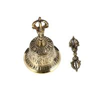 SAFIGLE Vajra Bell and Pestle Instrument Buddhist Handbell Buddha Bell Creative Handbell Portable for Ancestral Hall Buddhism Supply