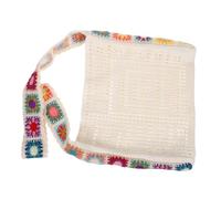 SAFIGLE Versatile Boho Crochet Shoulder Bag for Women Summer Beach Tote Lightweight Hollow Knit Handbag for Travel Shopping Party with Embroidered Detail and Spacious Interior