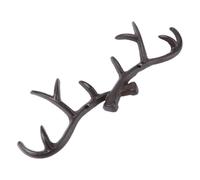 SAFIGLE Vintage Antler Wall Hook, Cast Iron Decorative Coat Hanger | Wall Mounted Iron Piece, for Keys, Aprons, and Rope Hung Mirrors