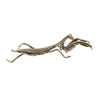SAFIGLE Vintage Brass Mantis Statue Miniature Ornament Retro Brass Decor for Tea Ceremony Table Desktop Collectible Figurine Home Decoration