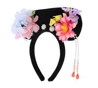 SAFIGLE Vintage Chinese Princess Crown Headband Retro Qing Dynasty Hair Hoop Elegant Floral Hanfu Hair Accessory Lightweight Portable for Women Themed Photography and Festivals
