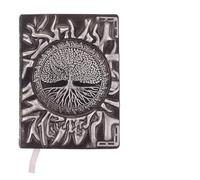 SAFIGLE Vintage Embossed Pu Cover Notebook with Fine Workmanship, Silver A5 Hardcover Journal, Elegant and Retro Style for Business and Travel Notes
