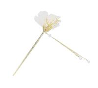 SAFIGLE Vintage Fabric Flower Hairpin Pearl Tassel Stylish Hair Stick for Women for Elegant Updo Hairstyles