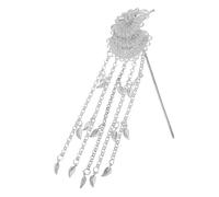 SAFIGLE Vintage Floral Hairpin with Long Tassel Lantern Ponytail Accessories for Women Durable Chain Design for Stable Hold Multi Use Hair Pins for Updos and Buns Artistic Hair Sticks for