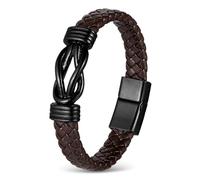 SAFIGLE Vintage Leather Bracelet for Men Alloy and Braided Design Skin Friendly Wristband for Casual and Formal Wear Stylish Male Wrist Jewelry Gift