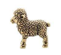 SAFIGLE Vintage Miniature Brass Sheep Figurine with Hand-polished Retro Finish, Small Solid Brass Lamb Sculpture for Desktop or Tea Tray Decoration, 2.8x2.8x1.2cm Accent